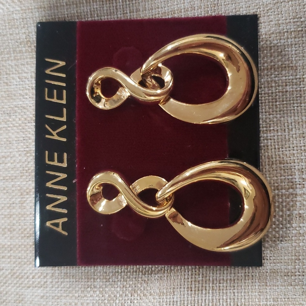 Anne Klein Gold Tone Post Drop Earrings